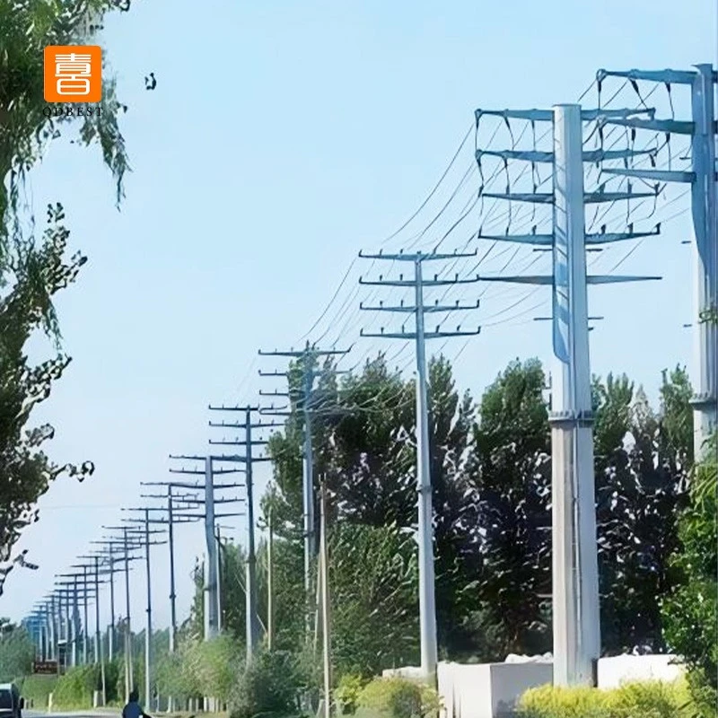 info-1-1 Galvanized Steel Monopole Towers For Transmission Lines factory