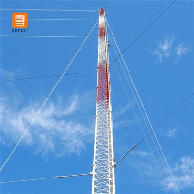 Antena de 60M y torre de alambre arriostrado para microondas